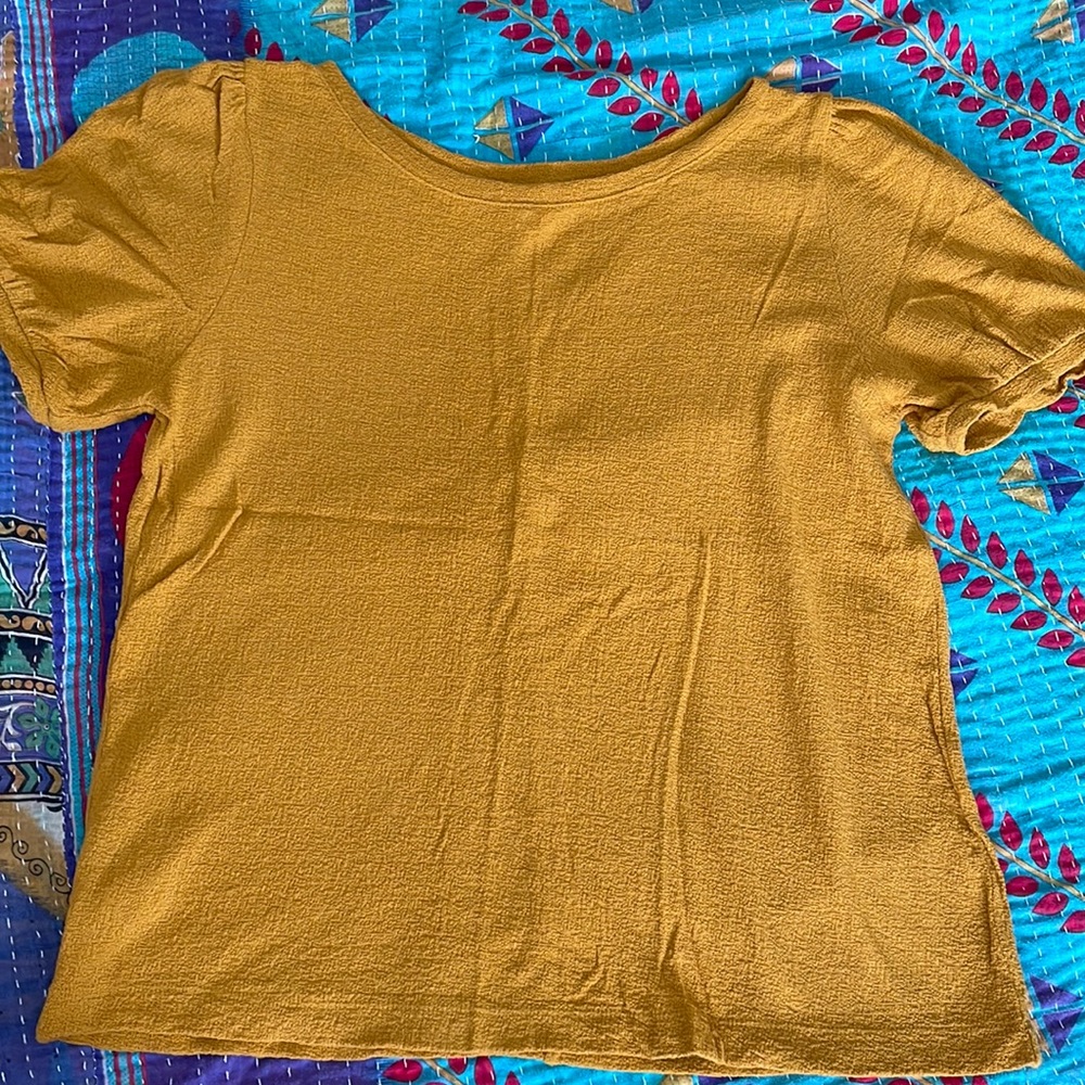 Gold colored Loft Blouse M